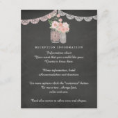 Chic Mason Jar & Chalkboard Wedding Insert kaart (Voorkant)