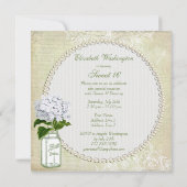 Chic Mason Jar & Hydrangea Sweet 16 Kaart (Achterkant)