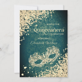 Chic Masquerade diamantluxe Quinceañera green Kaart