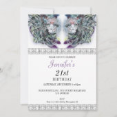 Chic Masquerade maskeert Birthday Uitnodiging (Voorkant)