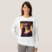 Chic Masquerade ontworpen T-shirt (Voorkant volledig)
