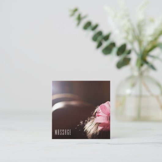 Chic Massage Therapy Visitekaartjes (Staand voorkant)