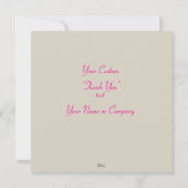 Chic Mauve Grey Floral and Pink Text Bedankkaart (Achterkant)