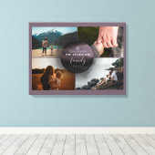 Chic Mauve Ornamental 4 Foto's Collage Canvas Afdruk (Insitu (Houten vloer))