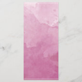 Chic Mauve Pink Waterverf, Monogram Weddenschap Me Menu (Achterkant)