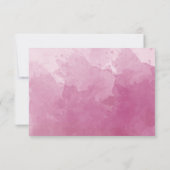 Chic mauve Pink Waterverf Wedding Monogram RSVP (Achterkant)