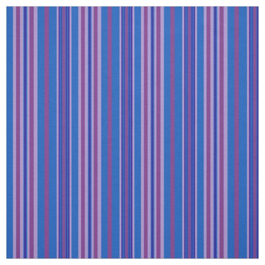 Chic Mauve, Plum, Dark Blue, Light Blue Striped Stof (Swatch)
