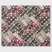 Chic Mauve Taupe Beige Maroon Red Circles Patroon Cadeaupapier (Vlak)
