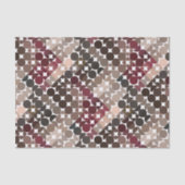 Chic Mauve Taupe Beige Maroon Red Circles Patroon Tissuepapier (Voorkant)