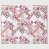 Chic Mauve Taupe Dusty Roos Circles Art Patroon Cadeaupapier (Vlak)