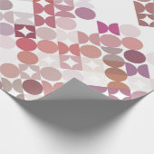 Chic Mauve Taupe Dusty Roos Circles Art Patroon Cadeaupapier (Hoek)