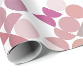 Chic Mauve Taupe Dusty Roos Circles Art Patroon Cadeaupapier (Rol Hoek)