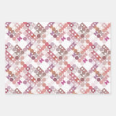 Chic Mauve Taupe Dusty Roos Circles Art Patroon Inpakpapier Vel (Voorkant 3)