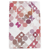 Chic Mauve Taupe Dusty Roos Circles Art Patroon Medium Cadeauzakje (Voorkant)