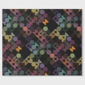 Chic Mauve Taupe Rust Oranje Circles Art Patroon Cadeaupapier (Vlak)