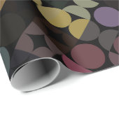 Chic Mauve Taupe Rust Oranje Circles Art Patroon Cadeaupapier (Rol Hoek)