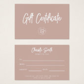 Chic Mauve Voucher Cadeaubon Visitekaartje (Voorkant /achterkant)
