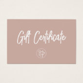 Chic Mauve Voucher Cadeaubon Visitekaartje (Voorkant)