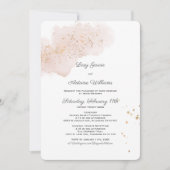 Chic Mauve Waterverf Gold Spletters Wedding Kaart (Voorkant)