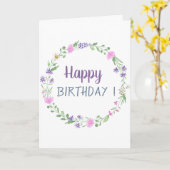 Chic Meadow Flowers Birthday Kaart (Gele Bloem)