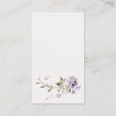 Chic Meadow Lila Bloemen Krans Trouwwebsite Informatiekaartje (Achterkant)