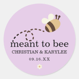 Chic Meant To Bee Bruiloft Ronde Sticker