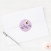 Chic Meant To Bee Bruiloft Ronde Sticker (Envelop)