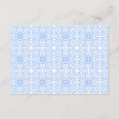 Chic Mediterraan Citroenblauw Tegel Italiaans Huwe Informatiekaartje (Achterkant)