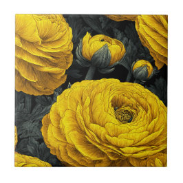 Chic Mediterranean RanunculusTiles For Home Decor Tegeltje