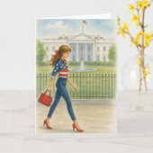 Chic Meisje in Washington, DC Kaart (Gele Bloem)