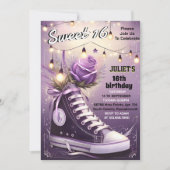 chic meisje lief 16 sneaker bal 16e verjaardag kaart (Voorkant)