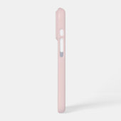 Chic Meisjesachtige Misty Rose  Monogram Letter iPhone Hoesje (Linkerkant)