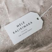 Chic Mele Kalikimaka Family Kerstfeestdag Cadeaulabel