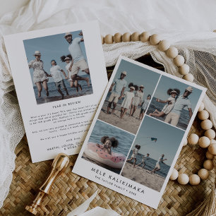 Chic Mele Kalikimaka Jaar in Review 5 Foto Holida Feestdagenkaart