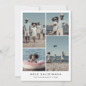 Chic Mele Kalikimaka Kerstmis Fotocollage Feestdagenkaart (Voorkant)