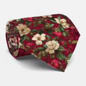 Chic Mens Accessories Gardenias Flower Stropdas (Opgerold)