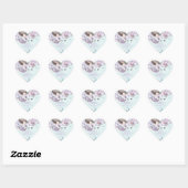 Chic Mermaid Birthday Baby shower Bedankt voor je  Hart Sticker (Vel)