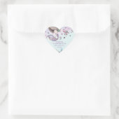Chic Mermaid Birthday Baby shower Bedankt voor je  Hart Sticker (Tas)