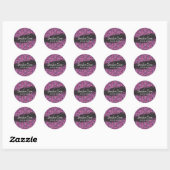 Chic Mermaid Scale Abstract Patroon Ronde Sticker (Vel)