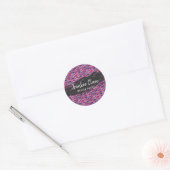 Chic Mermaid Scale Abstract Patroon Ronde Sticker (Envelop)