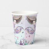 Chic Mermaid under the Zee Birthday Pool Party Papieren Bekers (Rechts)