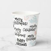 Chic Merry Christmas Party Theme Custom Paper Cup Papieren Bekers (Achterkant)
