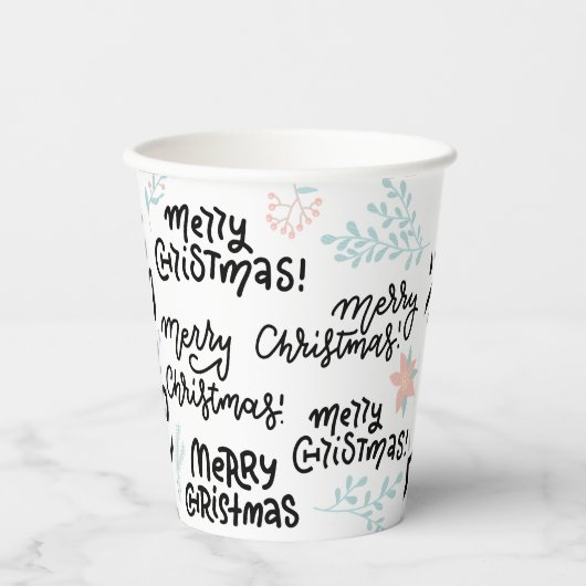 Chic Merry Christmas Party Theme Custom Paper Cup Papieren Bekers (Voorkant)