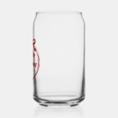 Chic Merry Christmas Red Ribbon Bow Custom Blikvorm Glas (Links)