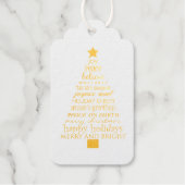 Chic Merry Christmas Tree Woorden Cadeaulabels (Voorkant)