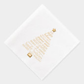 Chic Merry Christmas Tree Woorden Folie Servetten (Rechts)
