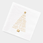Chic Merry Christmas Tree Woorden Folie Servetten (Links)