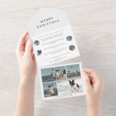 Chic Merry kerst Multi Photo Holiday All - in - Aa All In One Uitnodiging (Afscheurbaar)