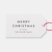 Chic Merry kerstfeestdag Cadeaulabel (Voorkant (Horizontaal))