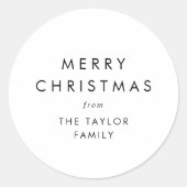 Chic Merry Kerstfeestdag cadeautje Ronde Sticker (Voorkant)